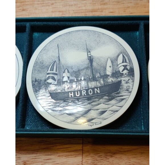 Barlow Mackinac Island Coasters By Artist G.L. Kiracofe-Set of 4-Mackinac, Etc - Picture 5 of 9
